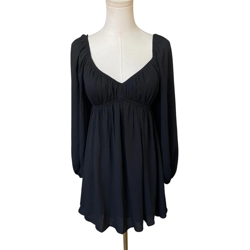 Princess Polly Y2K Babydoll Fairy Grunge Mini‎ Dress Size 4 NWT Whimsigoth Sheer